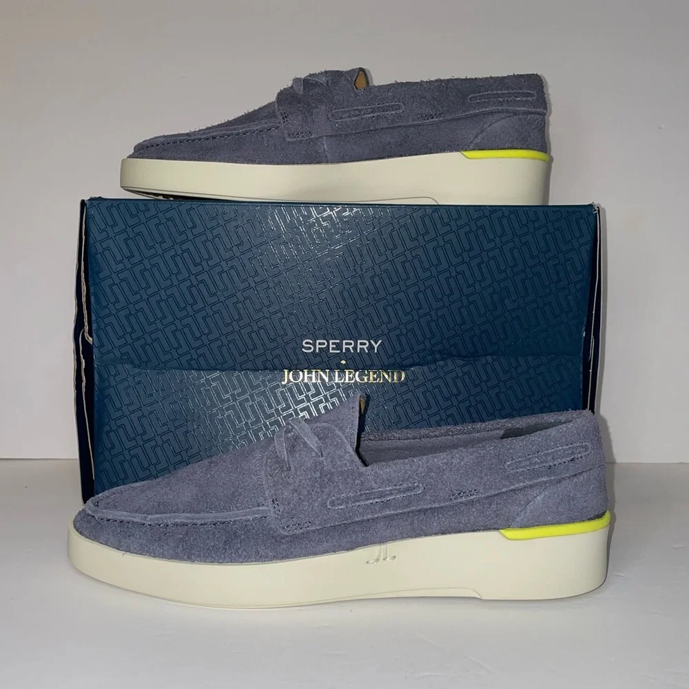 NWB Sperry X John Legend Signature Boat Shoe Gunmetal - Picture 2 of 12